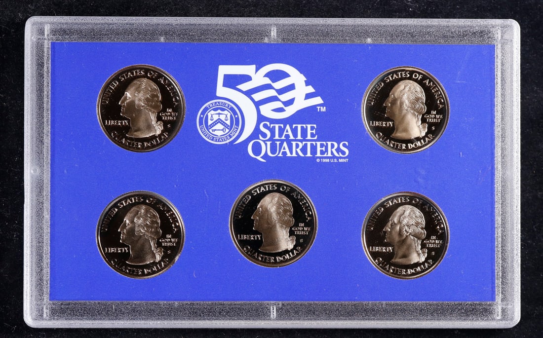 2003 United States Mint Proof Quarters 5 pc set No Outer Box (1 of 2)