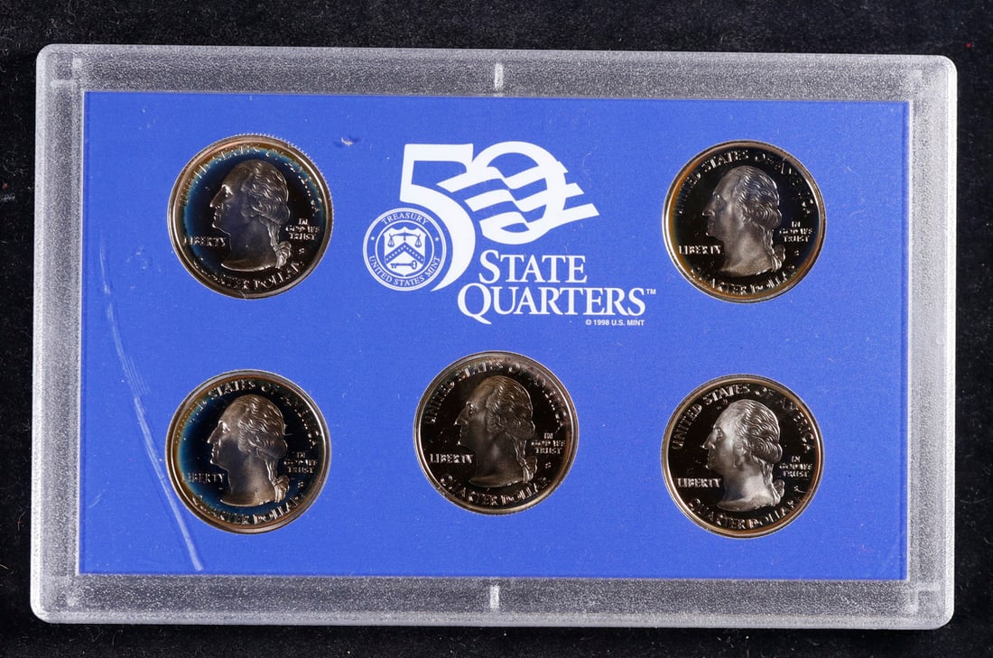 2000 United States Mint Proof Quarter Set 5 pc set No Outer Box (1 of 2)