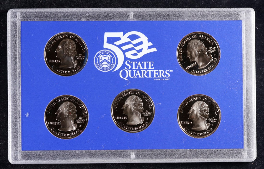 2000 United States Mint Proof Quarter Set 5 pc set No Outer Box (1 of 2)