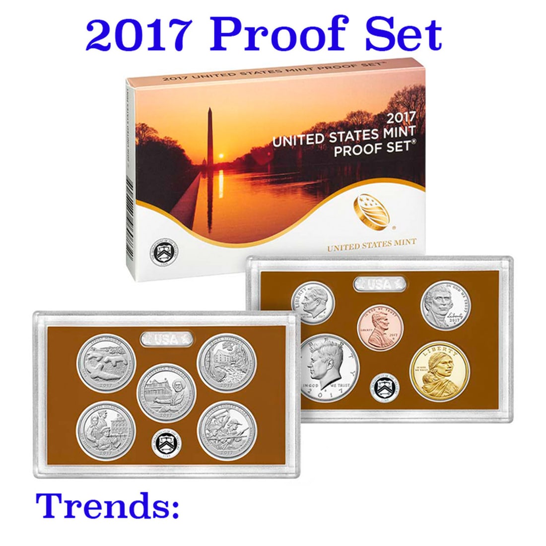 2017 United States Mint Proof Set 10 Coins (1 of 1)