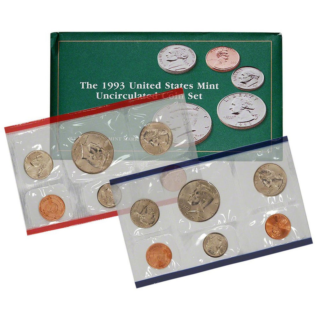 1981 United States Mint Set in the original packaging 6 coins: 1981 United States Mint Set in the original packaging 6 coins. The 1981 sets include a Susan B. Anthony dollar, Kennedy half, Washington quarter, Roosevelt dime, Jefferson nickel & Lincoln cent, 1 coi