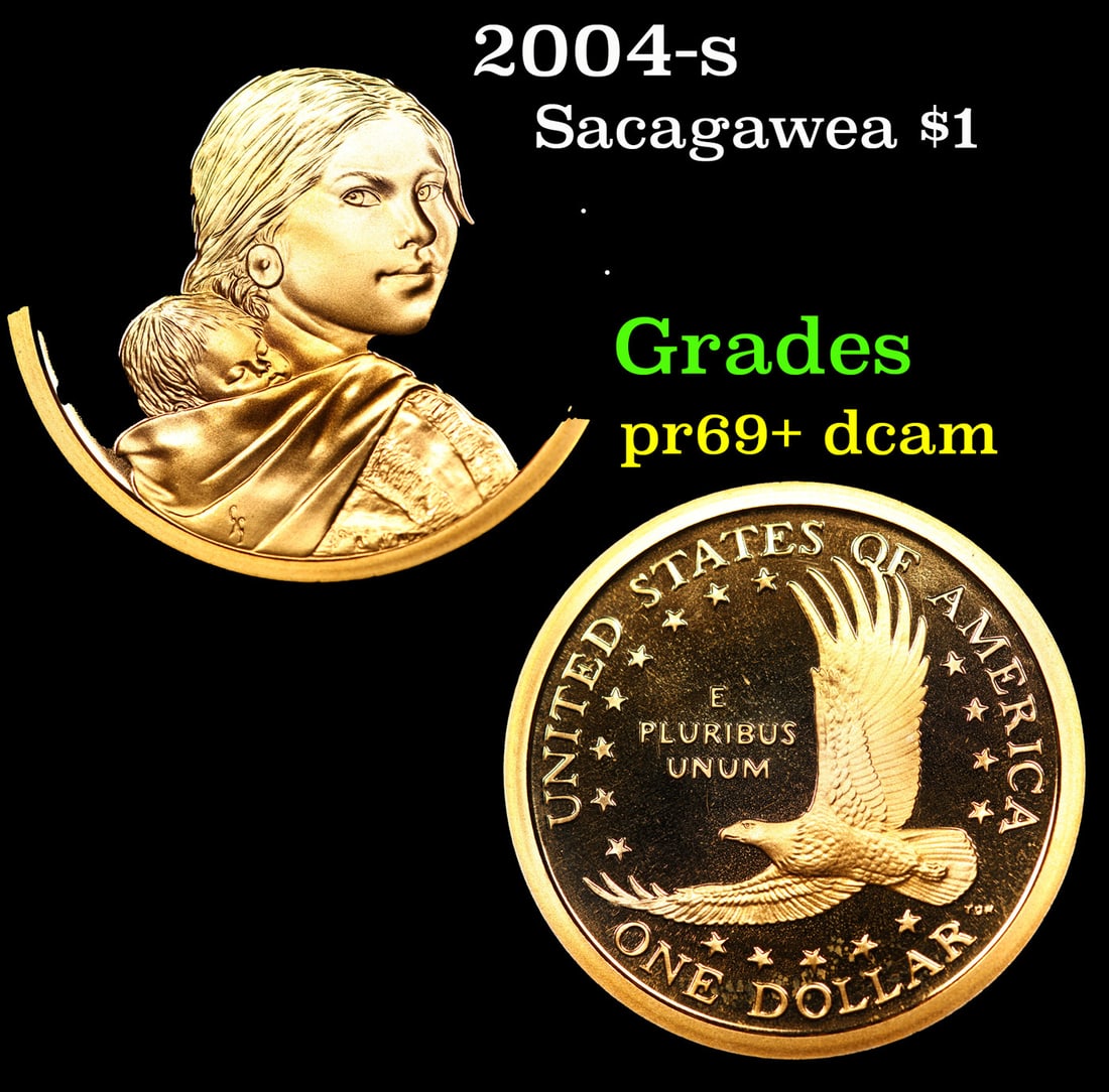 Proof 2004-s Sacagawea Dollar 1 Grades GEM++ Proof Deep Cameo (1 of 3)