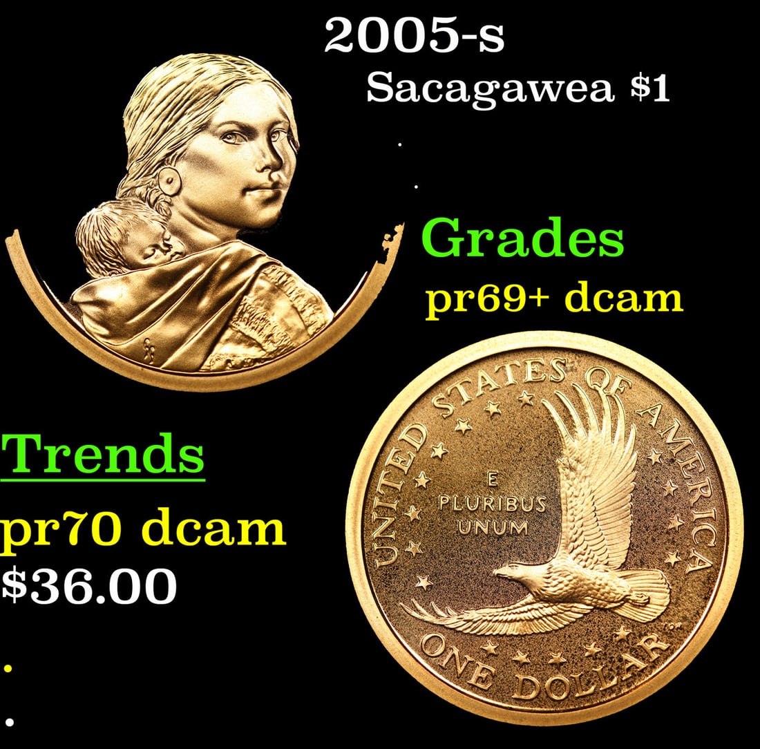 Proof 2005-s Sacagawea Dollar 1 Grades GEM++ Proof Deep Cameo (1 of 3)
