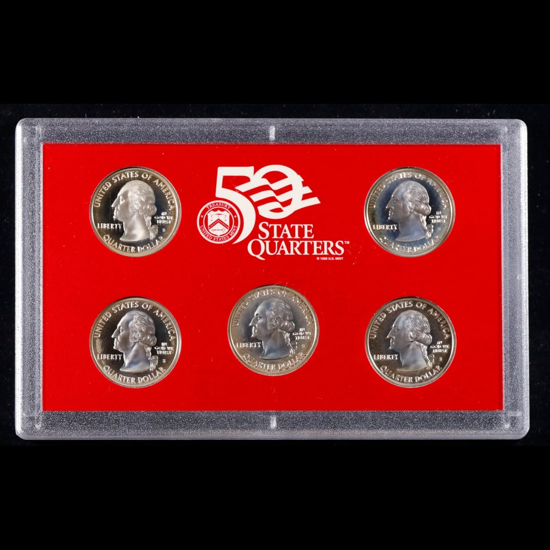 1999 United States Mint Silver Proof Quarters 5 pc set No Outer Box (1 of 3)