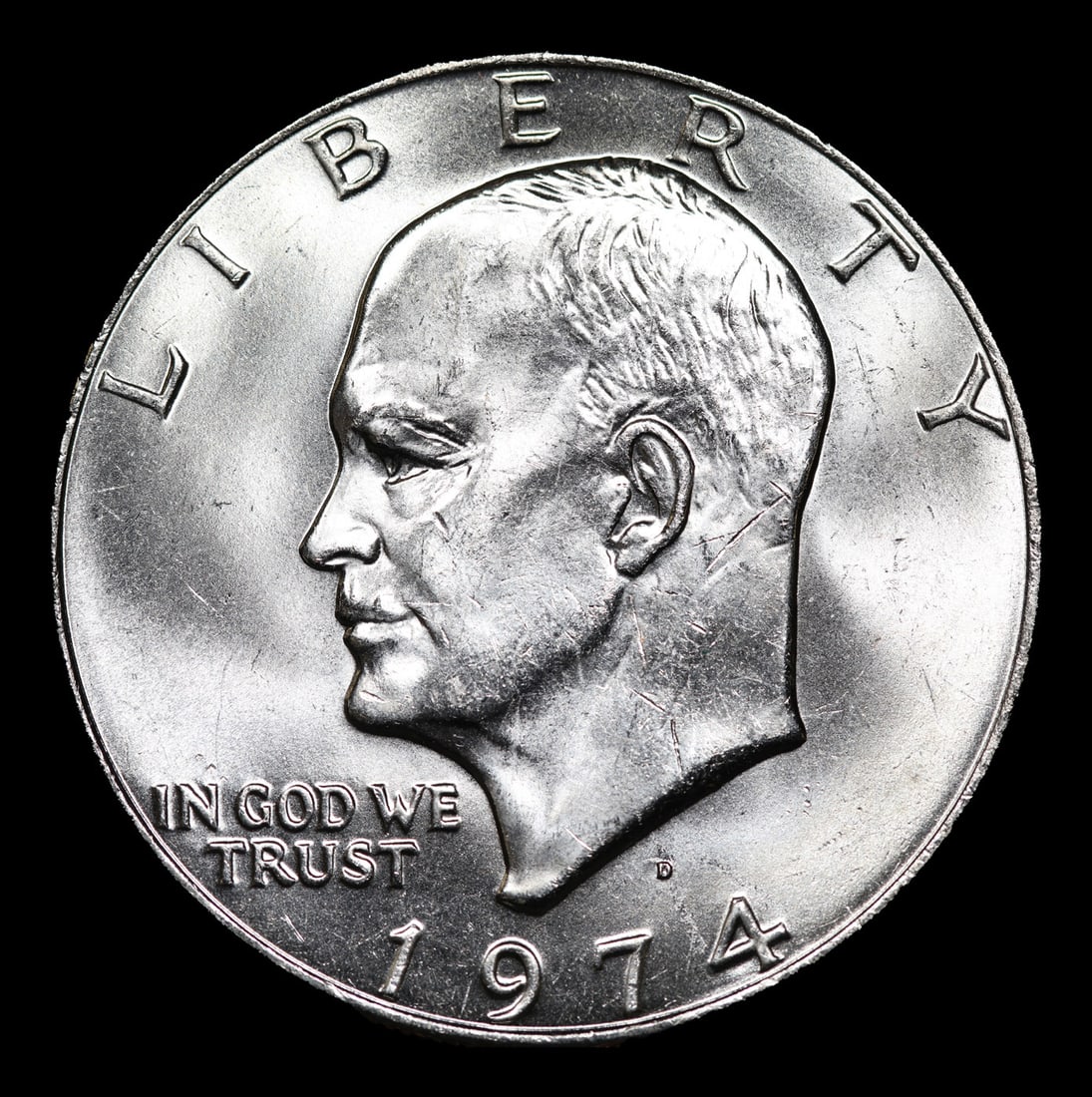 1974-d Eisenhower Dollar 1 Grades GEM Unc (1 of 1)