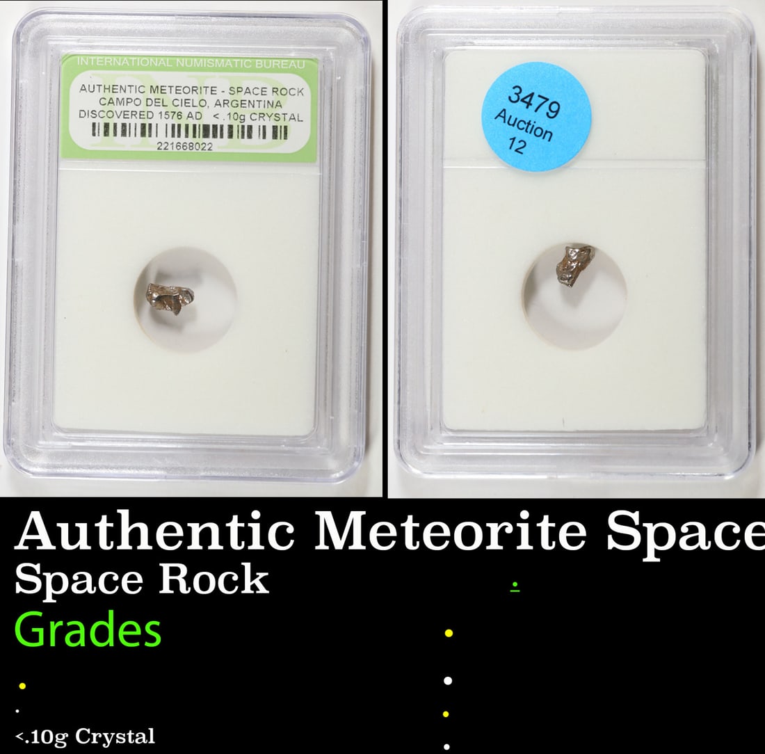 Authentic Meteorite Space Rock Campo Del Cielo Argentina, Discovered 1576 AD Graded By INB: Authentic Meteorite Space Rock Campo Del Cielo Argentina, Discovered 1576 AD Graded By INB.