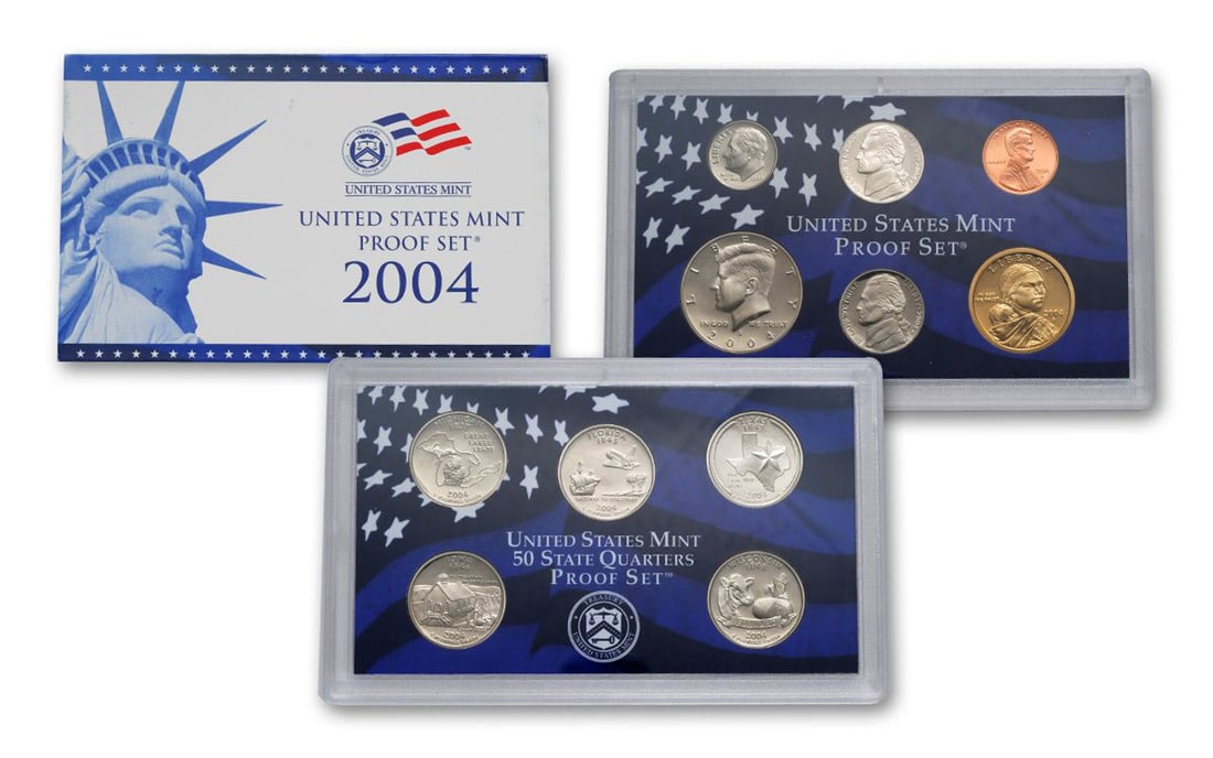 2004 United States Mint Proof Set 10 coins (1 of 1)