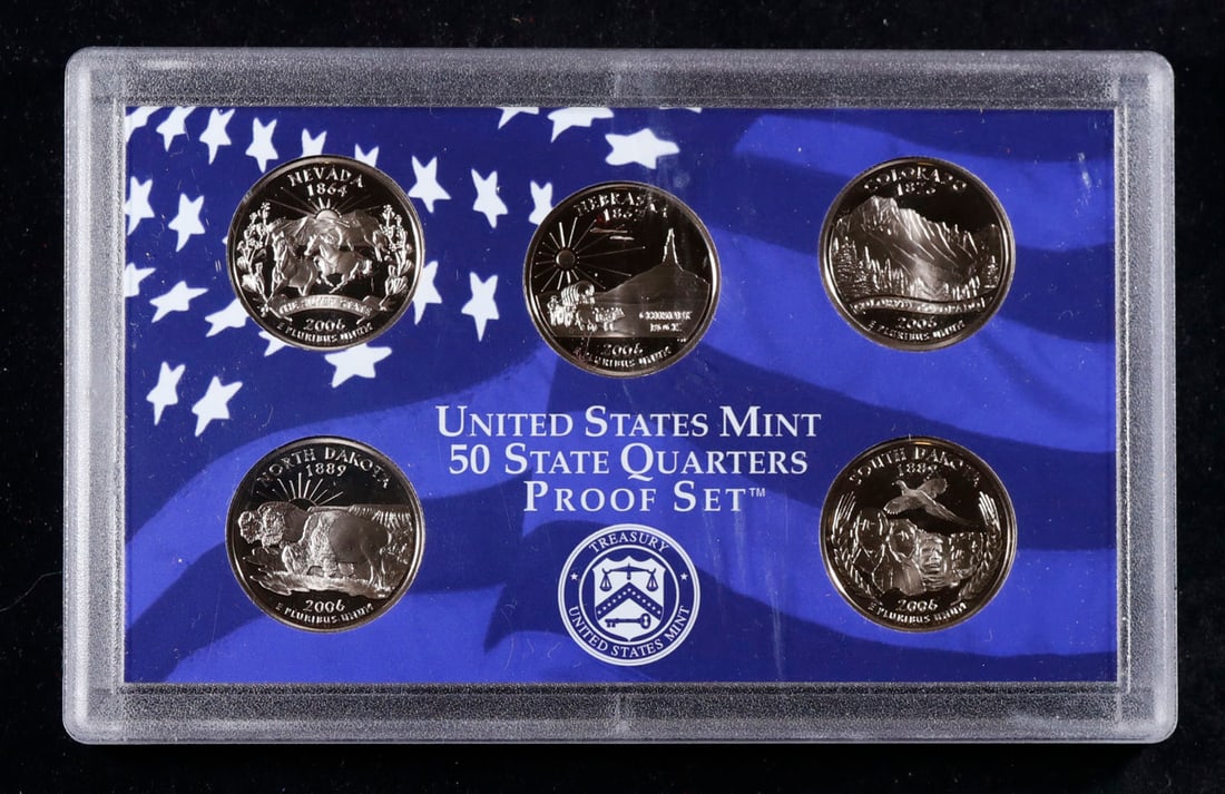 2006 United States Quarters Proof Set - 5 pc set No Outer Box (1 of 2)