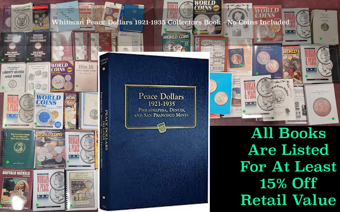 Whitman Peace Dollars 1921-1935 Collectors Book - No Coins Included (1 of 1)