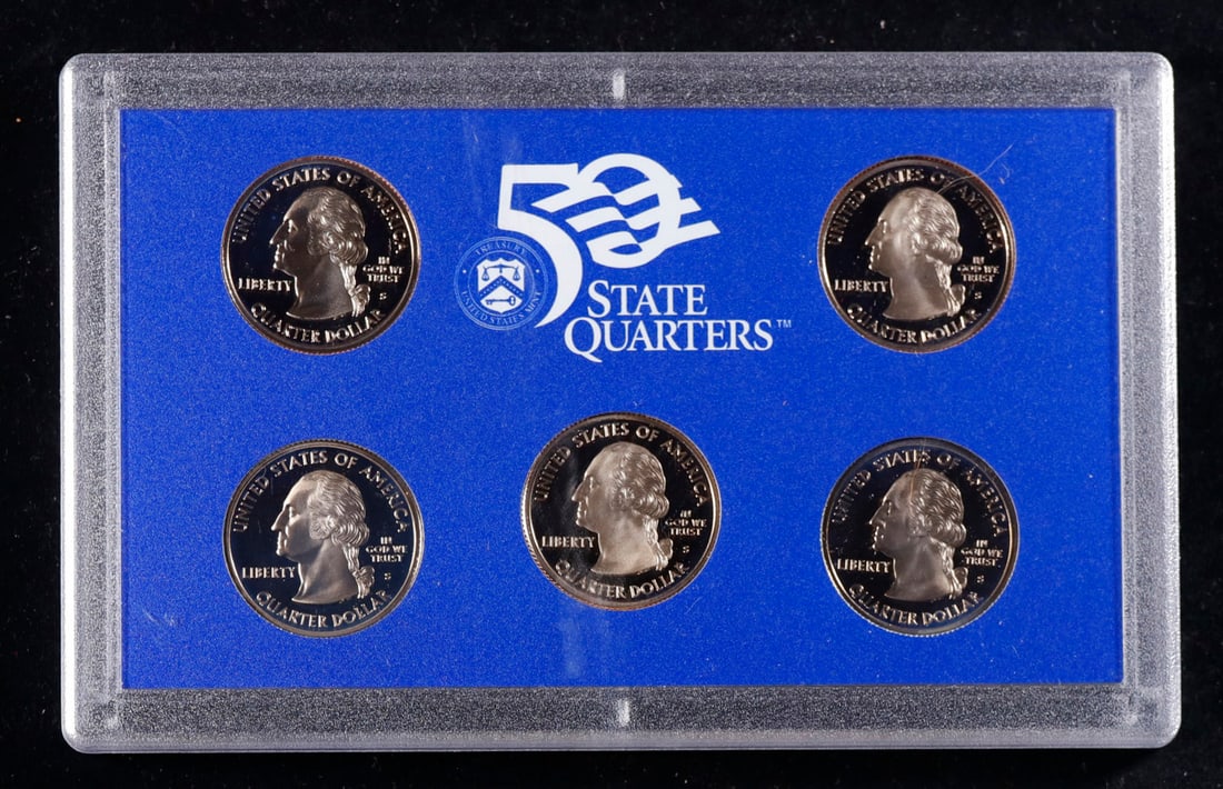 1999 United States Mint Proof Quarters 5 pc set No Outer Box (1 of 1)