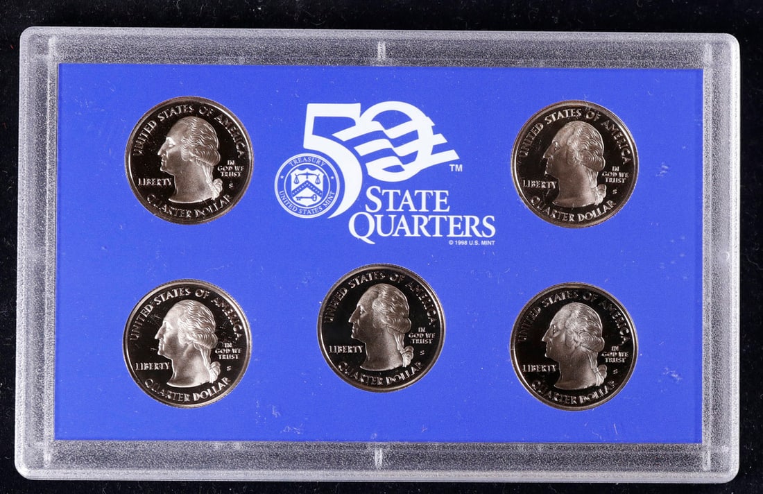 2003 United States Mint Proof Quarters 5 pc set No Outer Box (1 of 1)