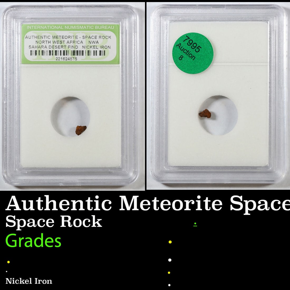 Authentic Meteorite Space Rock North West Africa, Sahara Desert Find Graded BY INB: Authentic Meteorite Space Rock North West Africa, Sahara Desert Find Graded BY INB.
