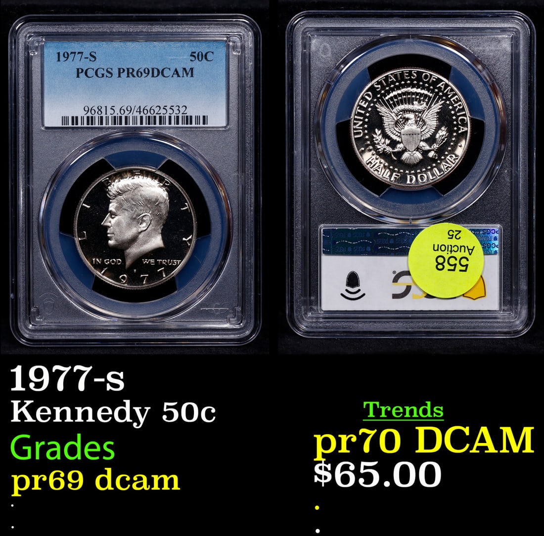 Proof PCGS 1977-s Kennedy Half Dollar 50c Graded pr69 dcam By PCGS (1 of 3)