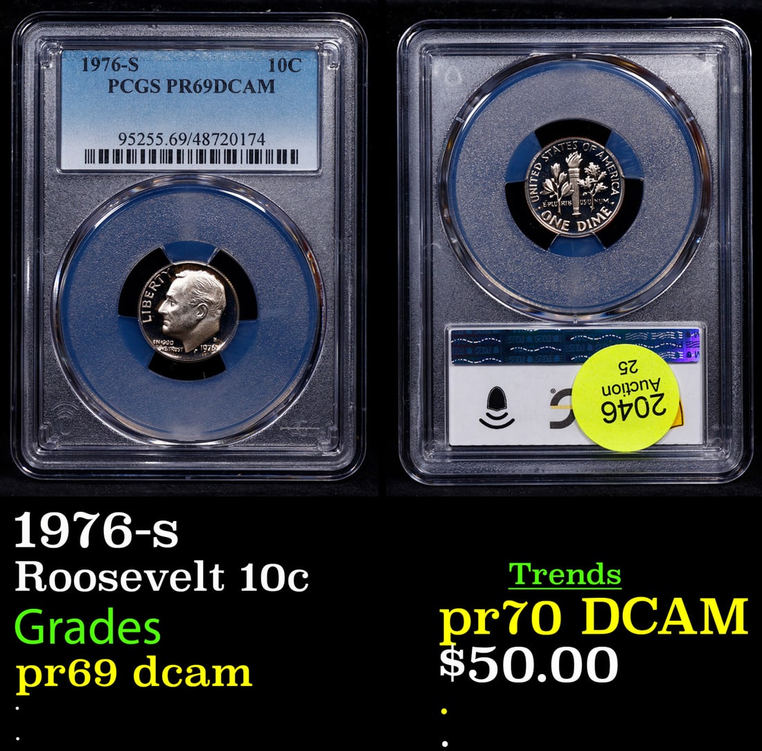 Proof PCGS 1976-s Roosevelt Dime 10c Graded pr69 dcam By PCGS (1 of 3)