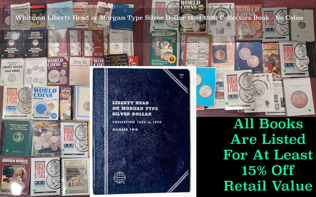 Whitman Liberty Head or Morgan Type Silver Dollar 1884-1890 Collectors Book - No Coins (1 of 1)