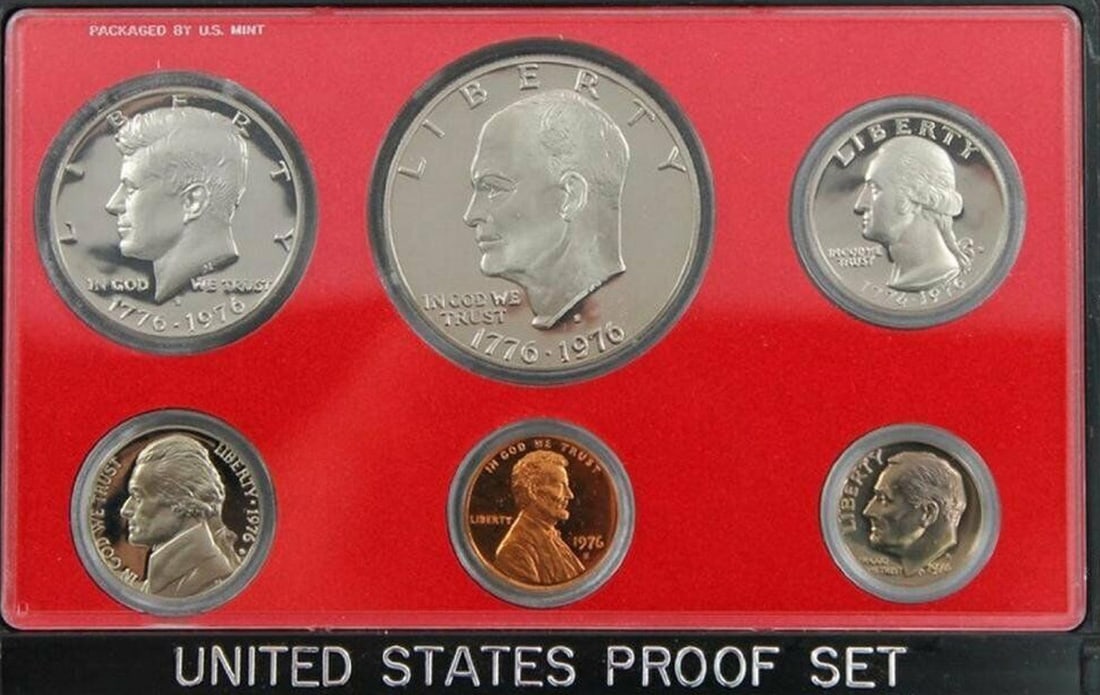 1976 United States Mint Proof Set 6 coins No Outer Box (1 of 1)