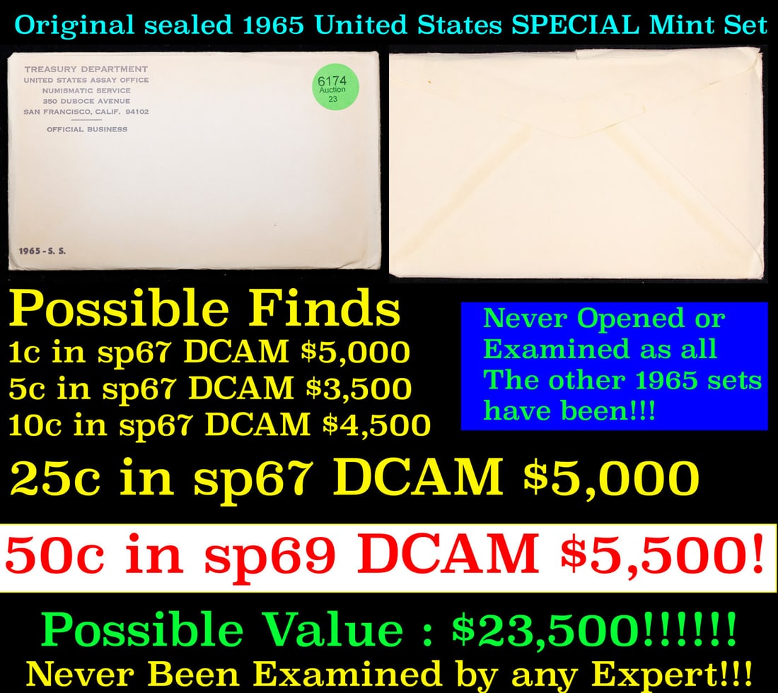 Sealed 1965 Special Mint Set WOW! In Original  Government Packaging (1 of 2)