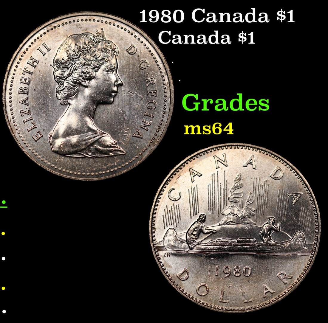 1980 Canada $1 Canada Dollar 1 Grades Choice Unc (1 of 3)