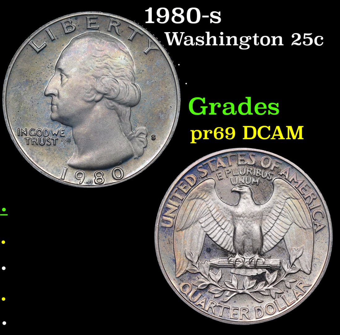 1980-s Proof Washington Quarter 25c Grades GEM++ Proof Deep Cameo (1 of 3)