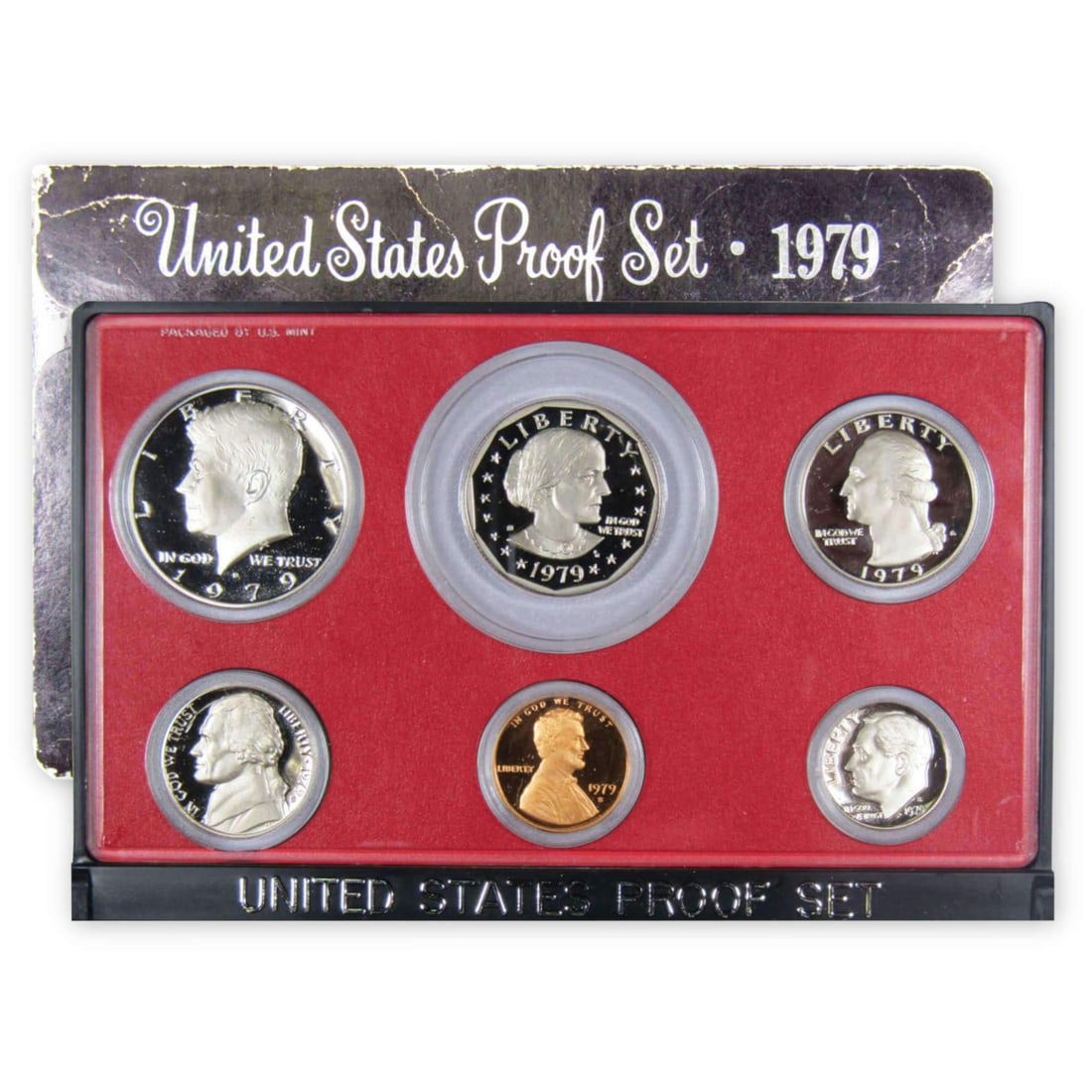 1979 United Stated Mint Proof Set 6 coins: 1979 United Stated Mint Proof Set 6 coins . Includes 6 Deep Cameo Proof Coins Including the Susan B. Anthony Proof Dollar