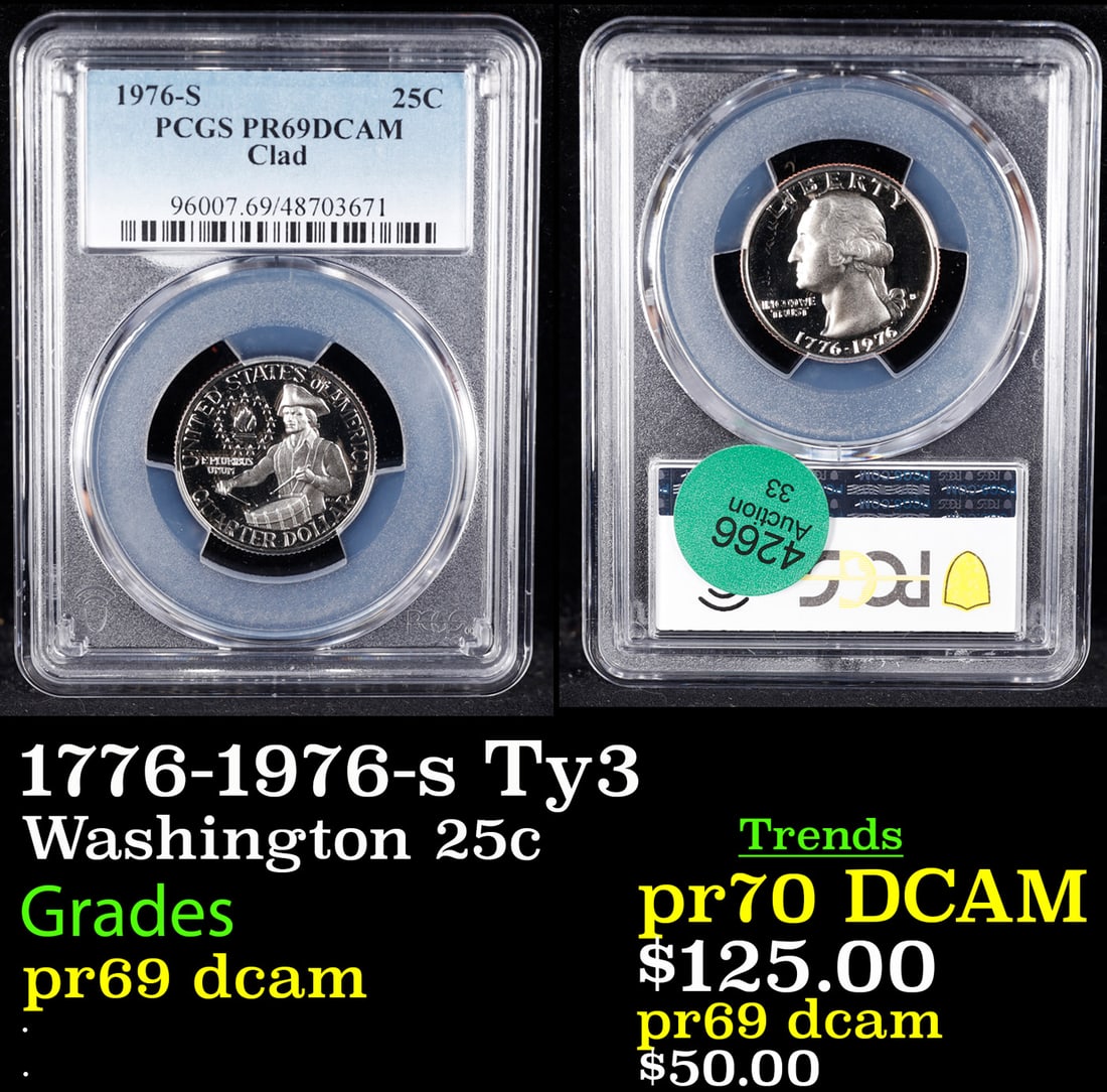 1776-1976-s Ty3 Proof Washington Quarter 25c pr69 dcam PCGS (1 of 3)