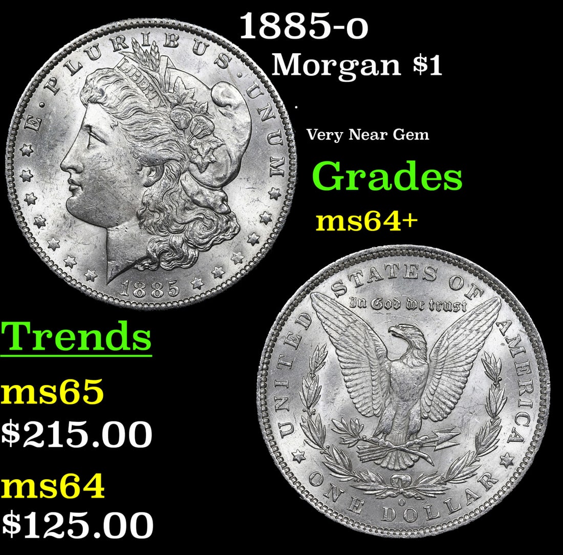 1885-o Morgan Dollar 1 Grades Choice+ Unc (1 of 3)