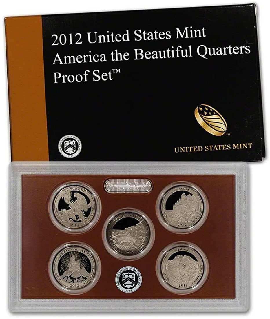 2012 United States Quarters America the Beautiful Proof Set - 5 pc set (1 of 1)