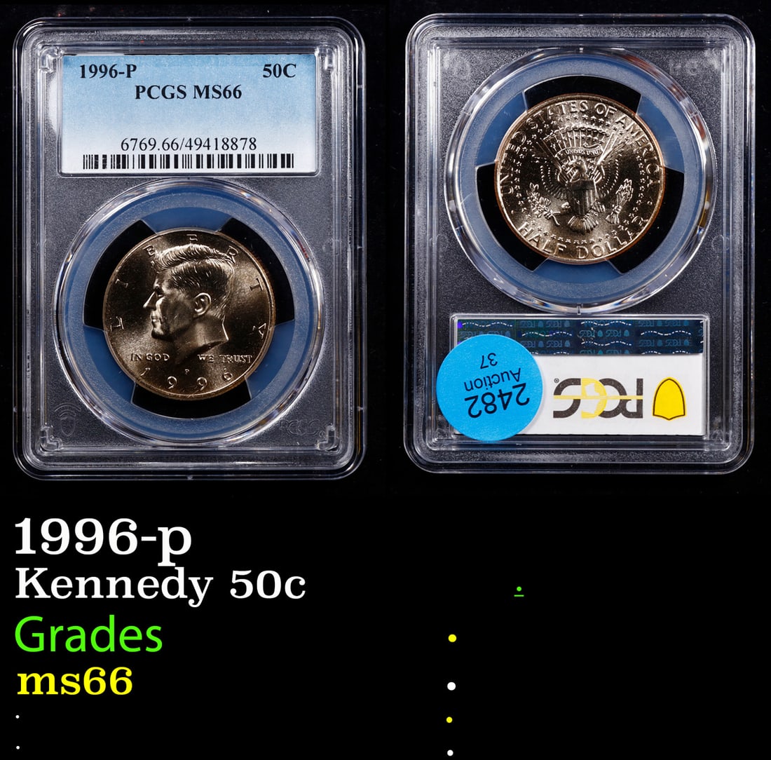 1996-p Kennedy Half Dollar 50c ms66 PCGS (1 of 3)