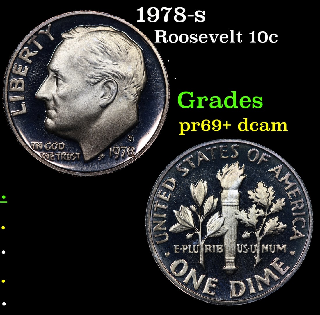 1978-s Proof Roosevelt Dime 10c Grades GEM++ Proof Deep Cameo (1 of 3)