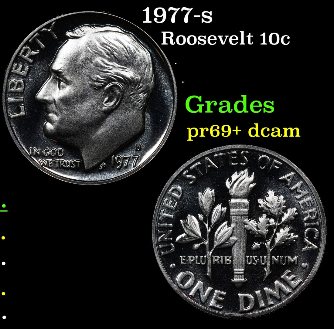 1977-s Proof Roosevelt Dime 10c Grades GEM++ Proof Deep Cameo (1 of 3)