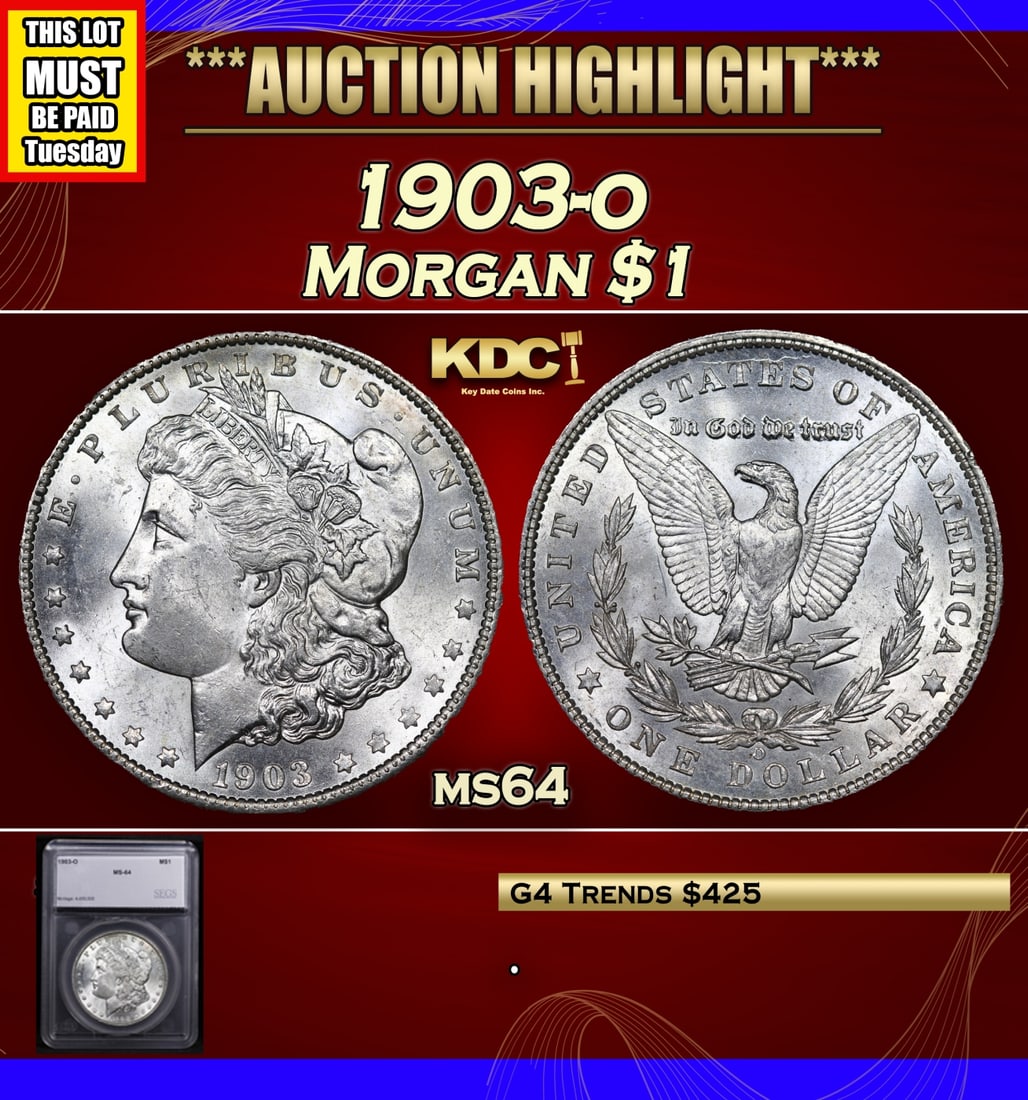 ***Auction Highlight*** 1903-o Morgan Dollar $1 ms64 SEGS (fc) (1 of 5)