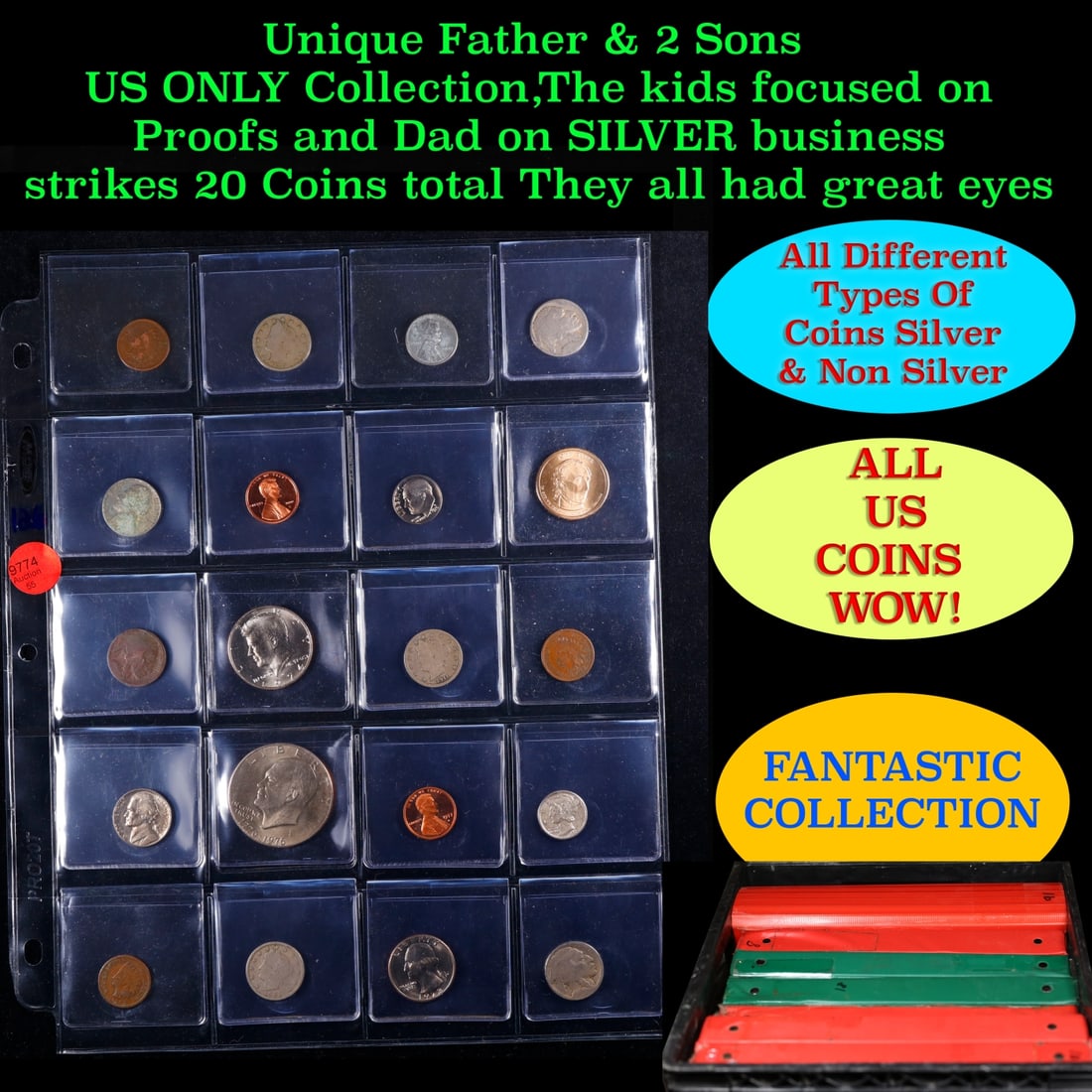20 Great Coins of the World, hand selected, many trend high, every lot guaranteed to contain Silver.: 20 Great Coins of the World, hand selected, many trend high, every lot guaranteed to contain Silver.. We have received a huge collection of over 10 thousand US coins in flips, 2x2 holders, and 20 coin