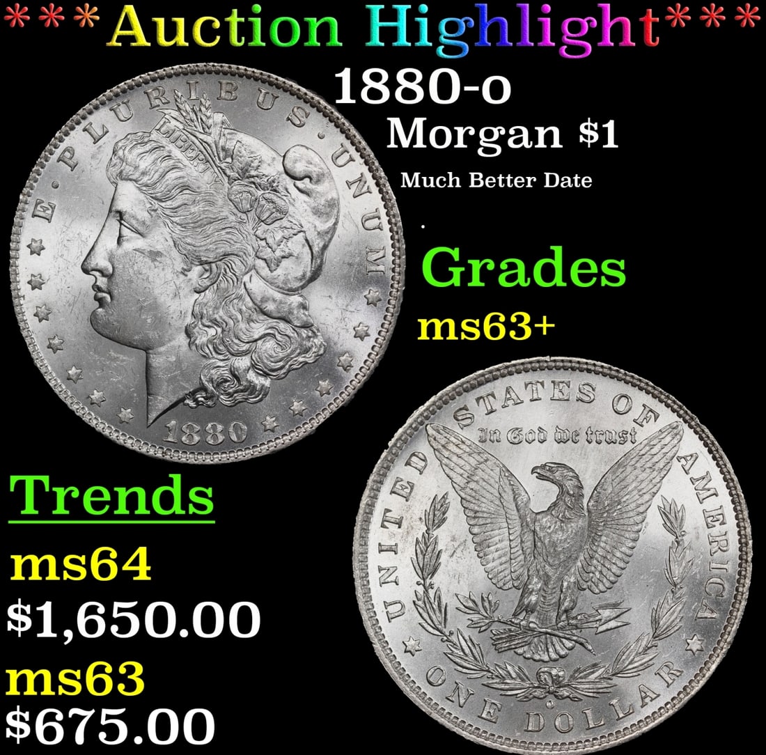 ***Major Highlight*** 1880-o Morgan Dollar $1 ms63+ SEGS (fc) (1 of 3)