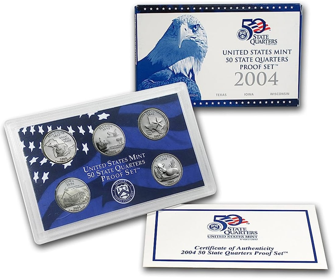 2004 United States Quarters Proof Set - 5 pc set (1 of 1)