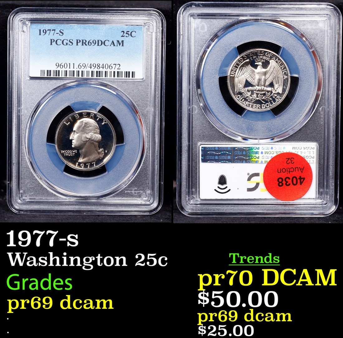 1977-s Proof Washington Quarter 25c pr69 dcam PCGS (1 of 3)