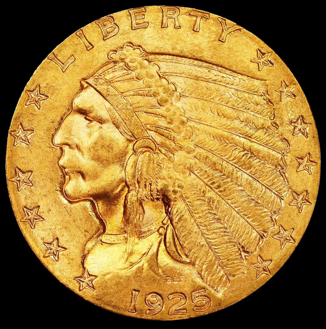 ***Major Highlight*** 1925-d Gold Indian Quarter Eagle $2 1/2 ms65+ SEGS (fc) (1 of 4)