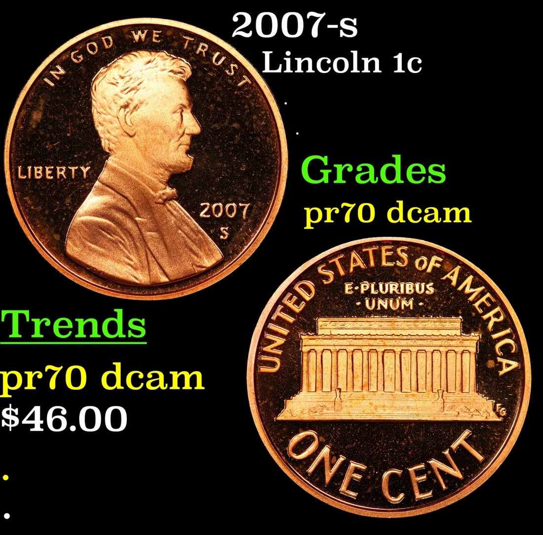 2007-s Proof Lincoln Cent 1c Grades GEM++ Proof Deep Cameo (1 of 3)
