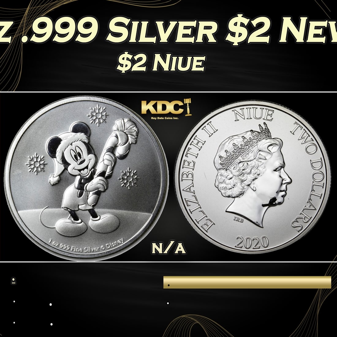 2020 Disney Mickey Christmas 1oz .999 Silver $2 New Zeland Niue Commerative Coin Grades Ungraded: 2020 Disney Mickey Christmas 1oz .999 Silver $2 New Zeland Niue Commerative Coin Grades Ungraded.