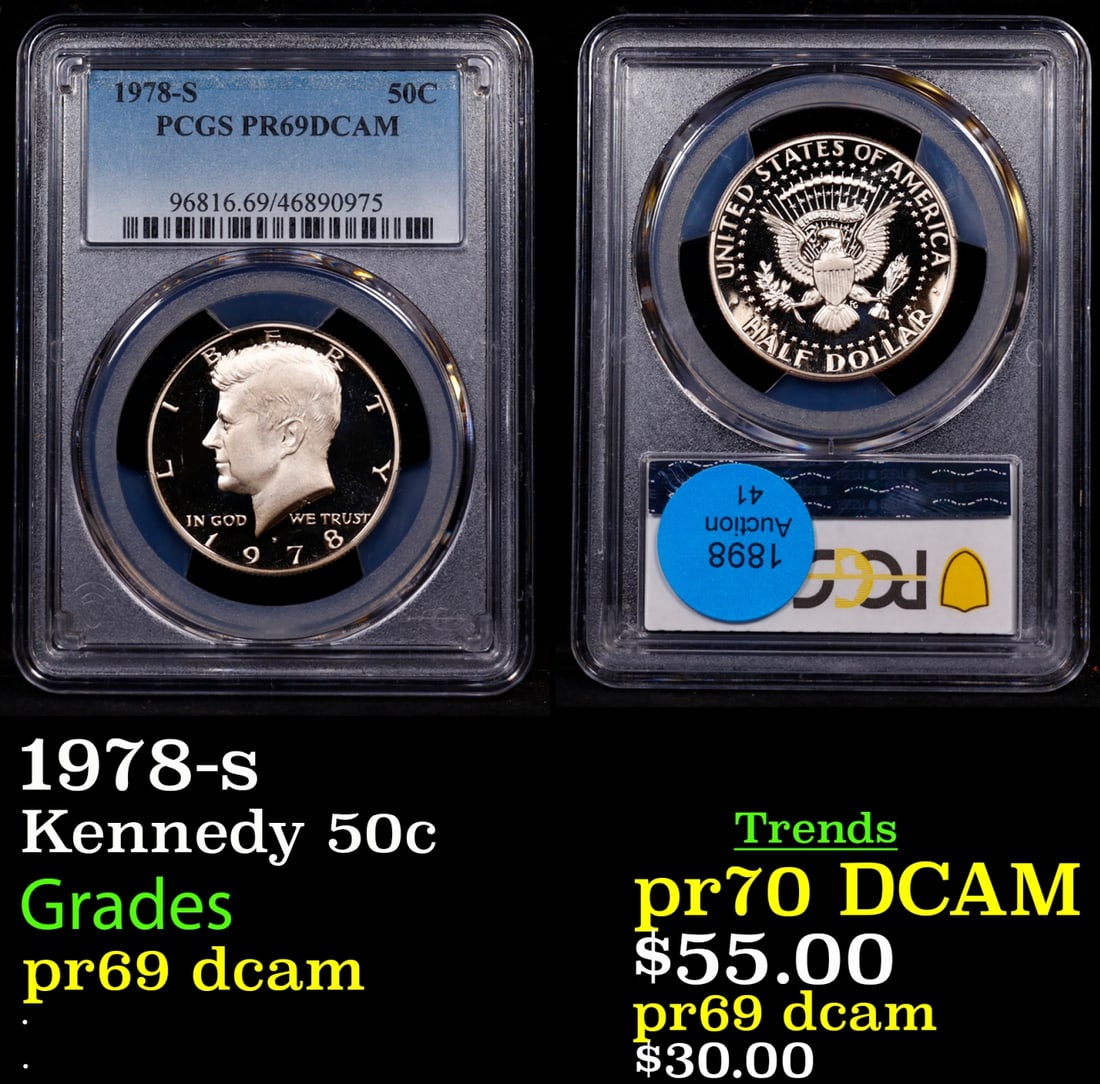 1978-s Proof Kennedy Half Dollar 50c pr69 dcam PCGS (1 of 3)