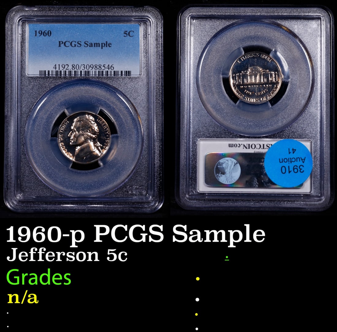 1960-p Jefferson Nickel PCGS Sample 5c n/a PCGS (1 of 3)