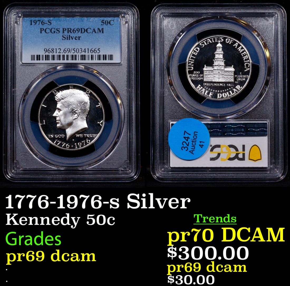 1776-1976-s Silver Proof Kennedy Half Dollar 50c pr69 dcam PCGS (1 of 3)