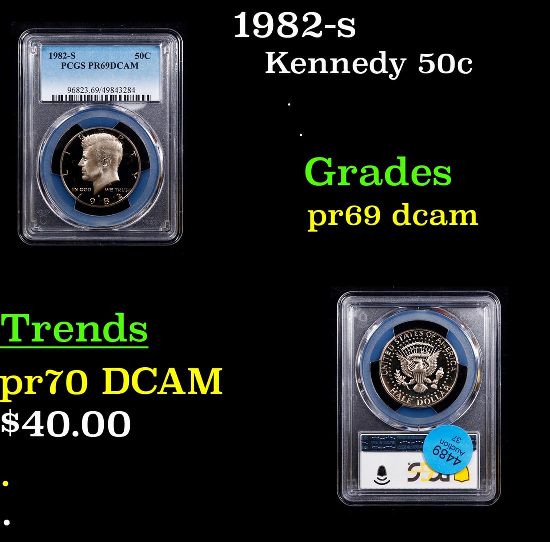 1982-s Proof Kennedy Half Dollar 50c pr69 dcam PCGS (1 of 3)