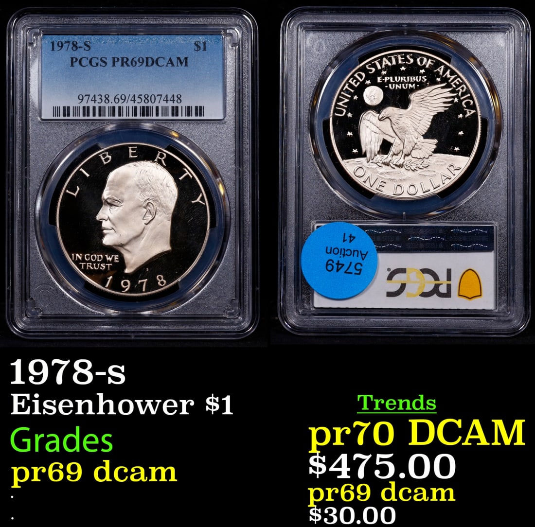 1978-s Proof Eisenhower Dollar $1 pr69 dcam PCGS (1 of 3)