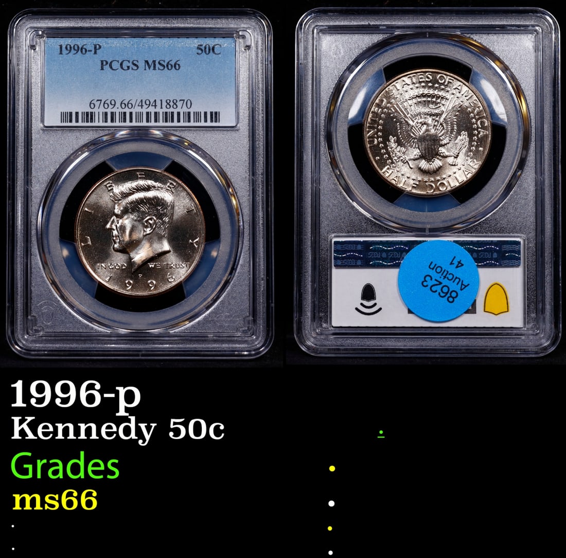 1996-p Kennedy Half Dollar 50c ms66 PCGS (1 of 3)