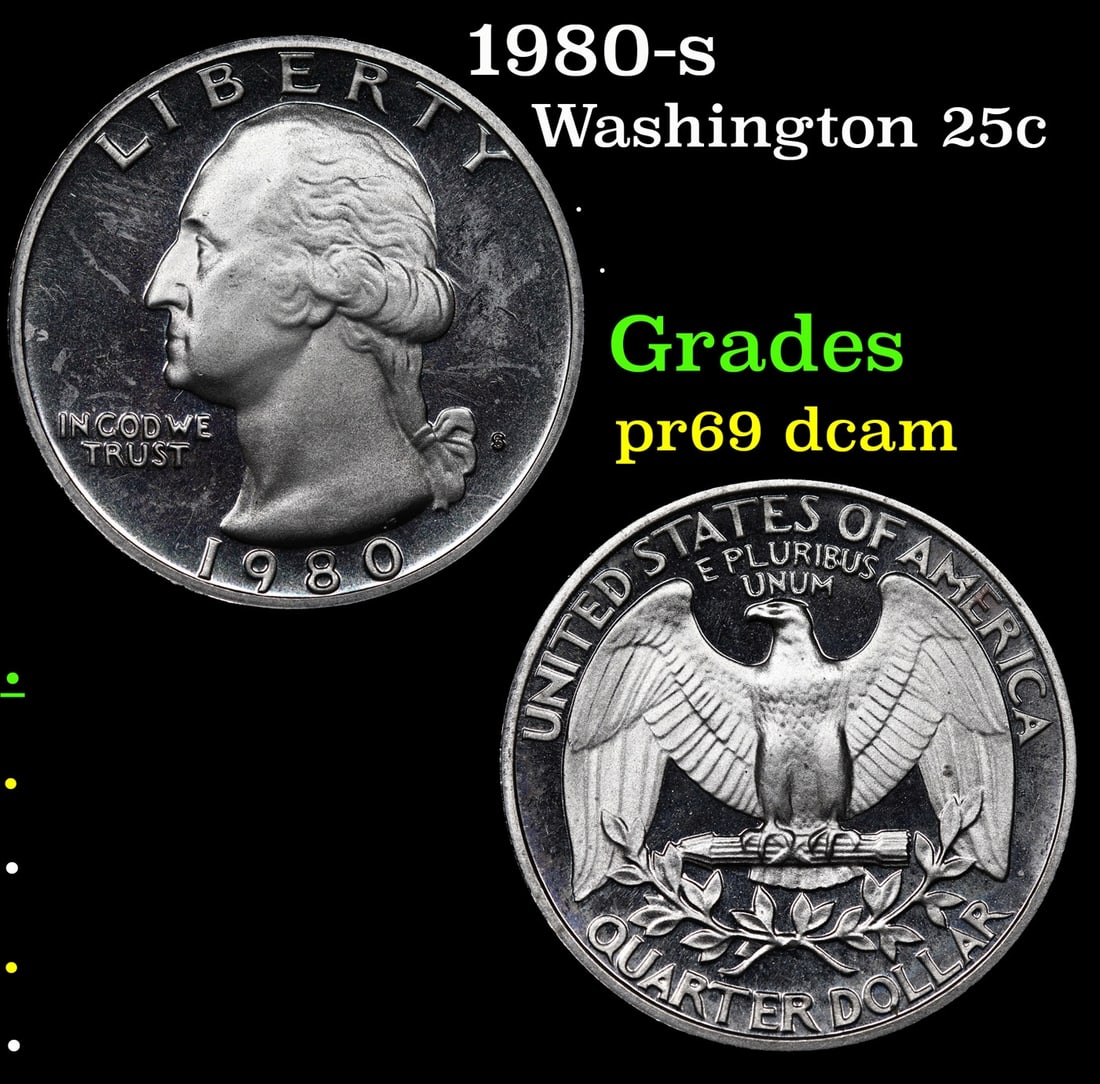 1980-s Proof Washington Quarter 25c Grades GEM++ Proof Deep Cameo (1 of 3)