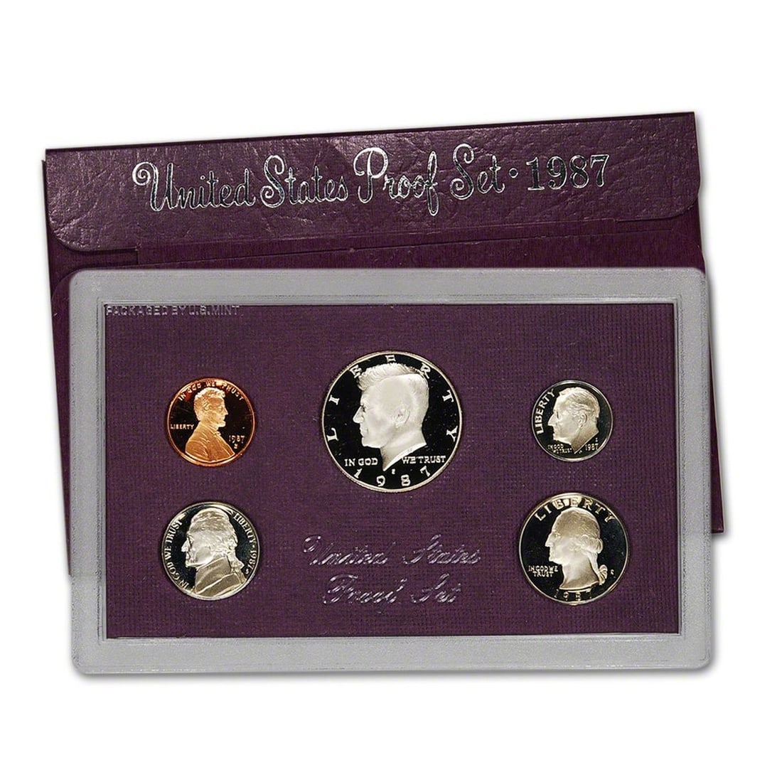 1987 United States Mint Proof Set 5 coins: 1987 United States Mint Proof Set 5 coins . Includes 5 Very Deep Cameo Proof Coins, the original Mint Packaging and the COA.