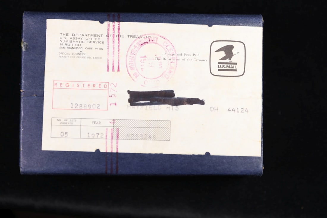 Original sealed box 5- 1972 United States Mint Proof Sets (1 of 1)