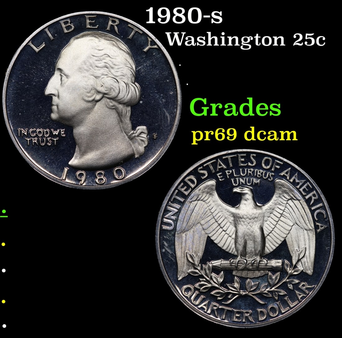 1980-s Proof Washington Quarter 25c Grades GEM++ Proof Deep Cameo (1 of 3)