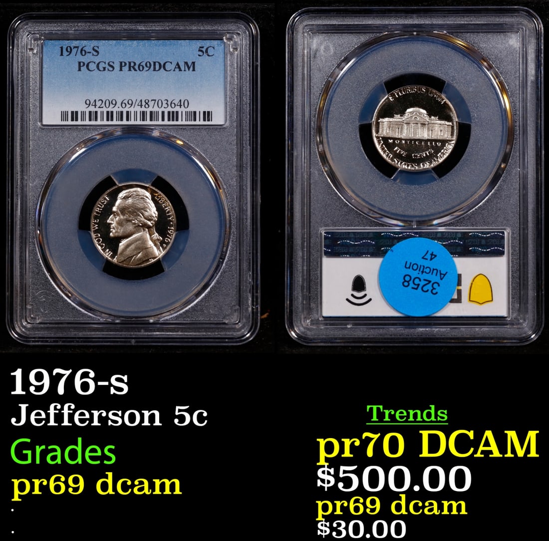 PCGS 1976-s Proof Jefferson Nickel 5c PCGS (1 of 3)