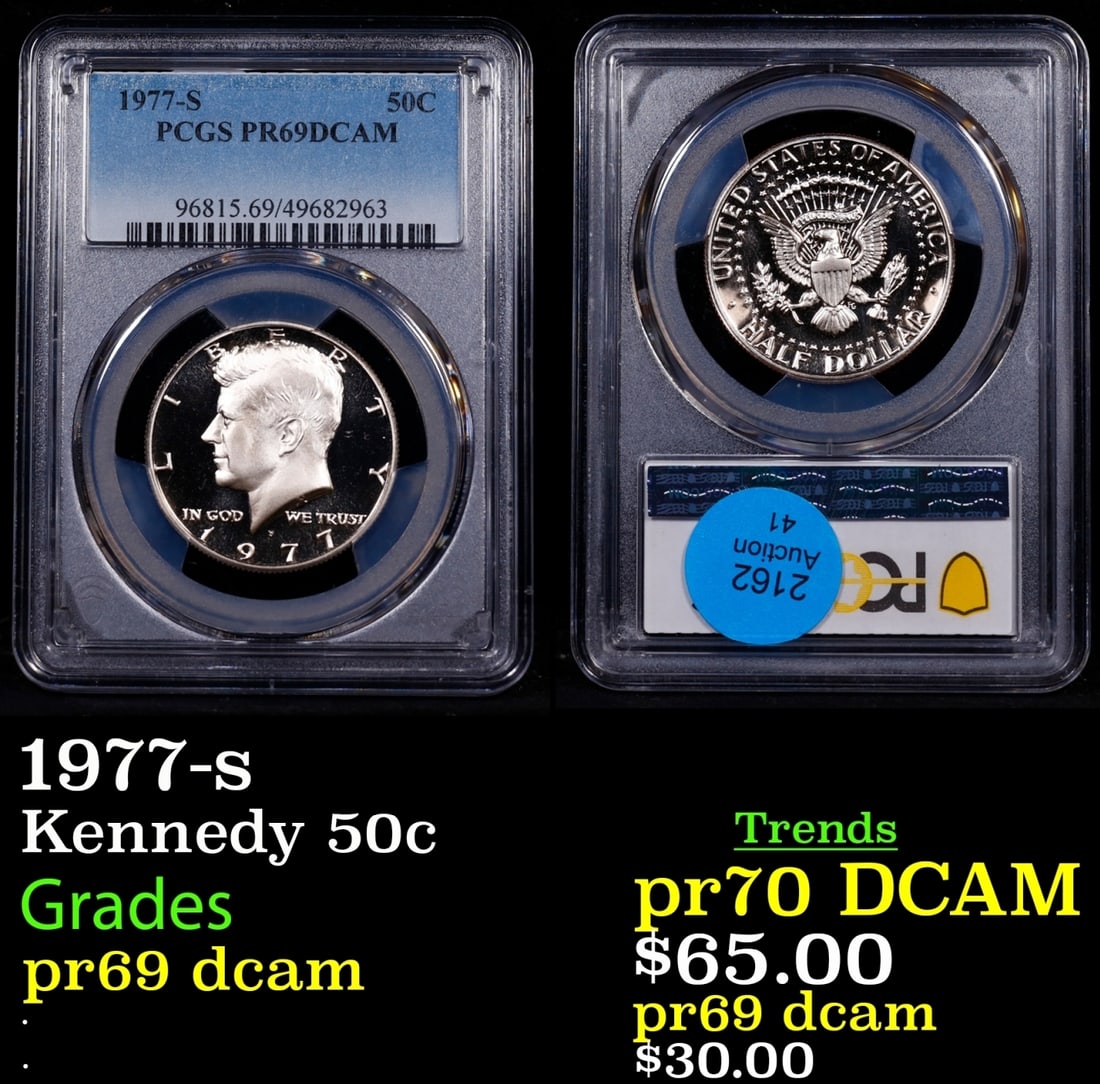 PCGS 1977-s Proof Kennedy Half Dollar 50c pr69 dcam PCGS (1 of 3)